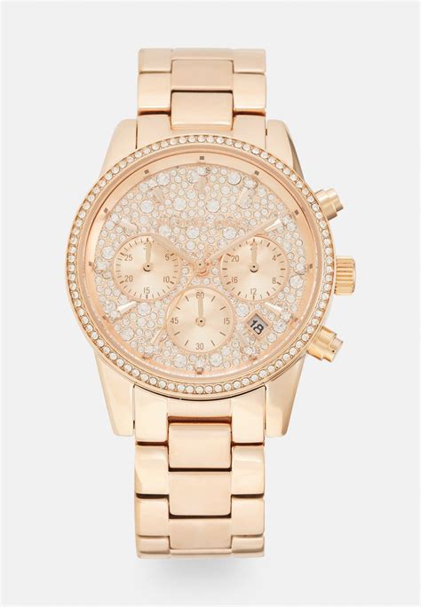 michael kors ritz chronograph - rose gold|mbnghy6474.